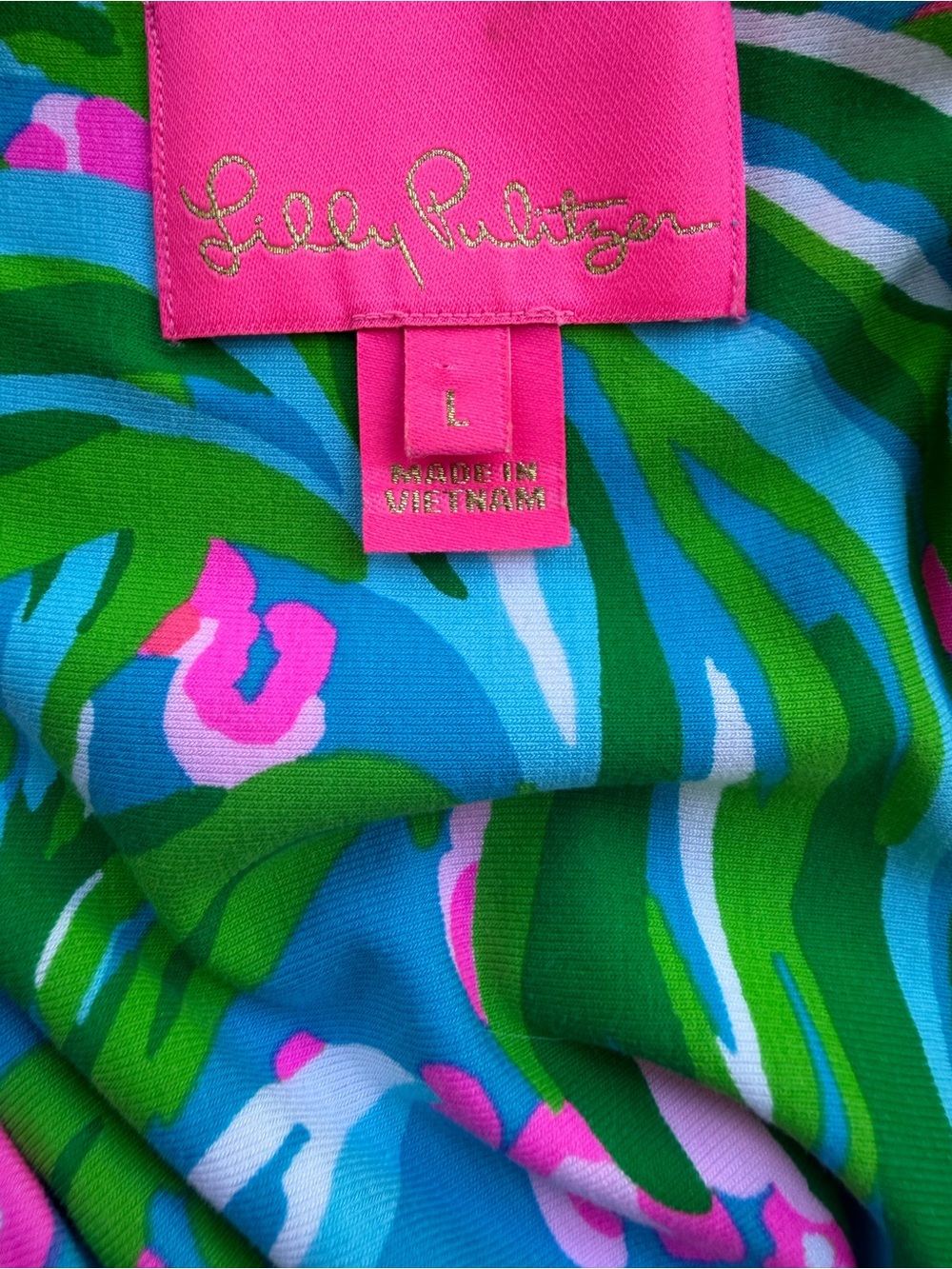 Lilly Pulitzer Blue pink Green Leopard florals noemi turquoise shore maxi Large - Picture 4 of 4